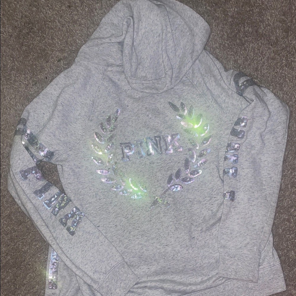 Gray Hoodie with Iridescent Logo